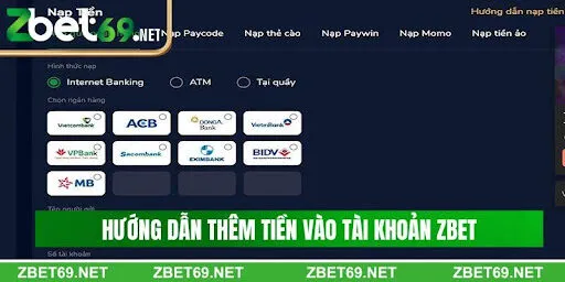 Các phương thức nạp tiền vào tài khoản nhanh chóng Các phương thức nạp tiền vào tài khoản nhanh chóng